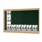 Info-Wandvitrine, 100 cm hoch, 150x12 cm (B/T), Rückwand: Emaille grün, 